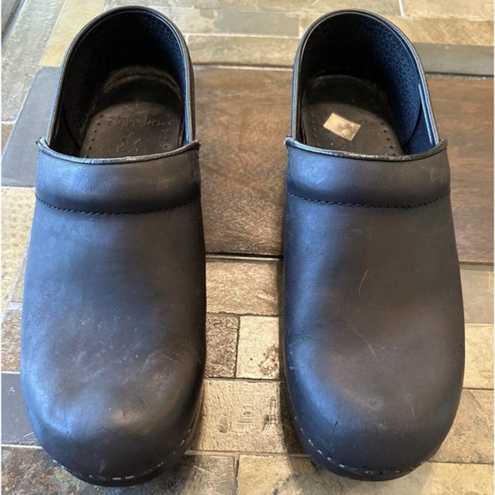 Dansko Unisex Professional Black Leather Clogs Shoe Size 48‎ Men’s